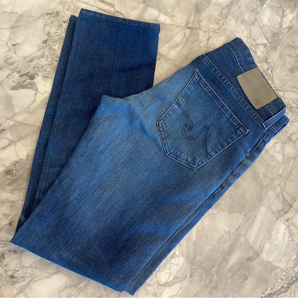 Ag Adriano Goldschmied Blue Straight-Leg Jeans Versatile Style